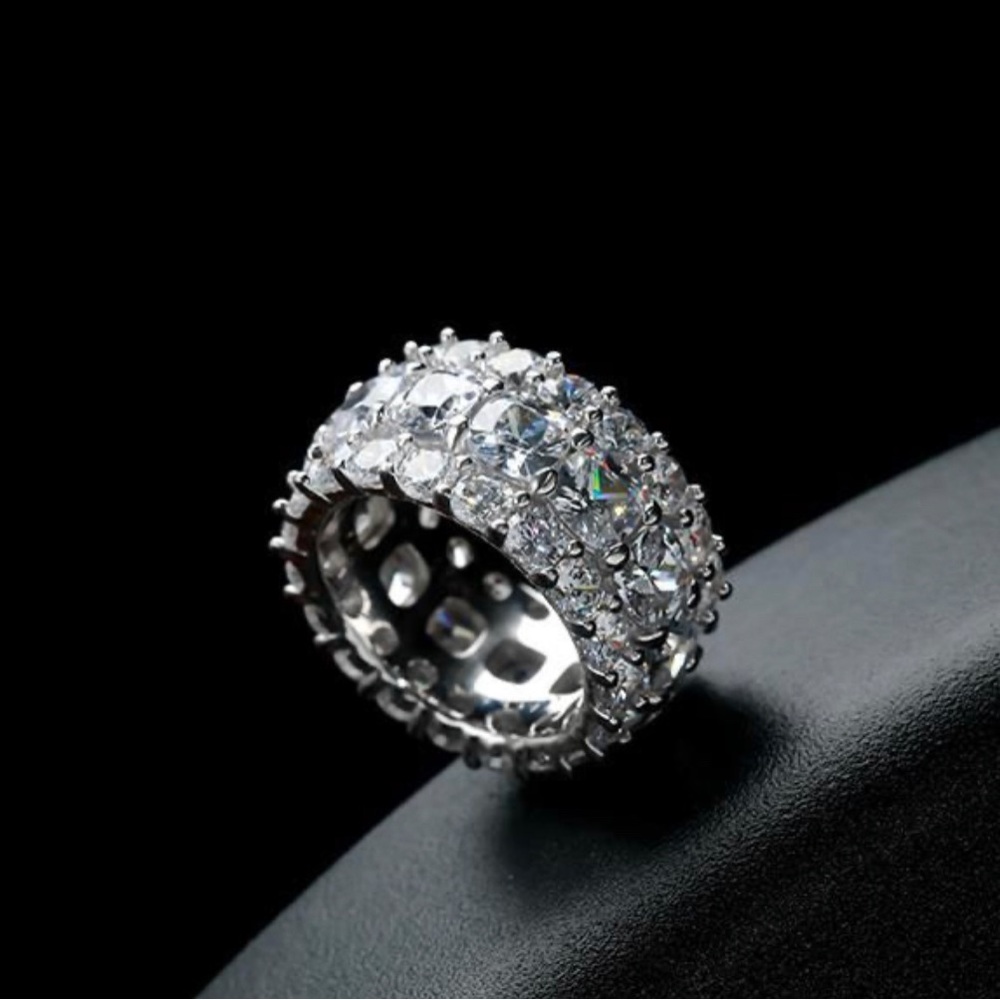 Italo Eternity Cushion Cut Wedding Band Eternity Band For Women - Picture 5 of 15